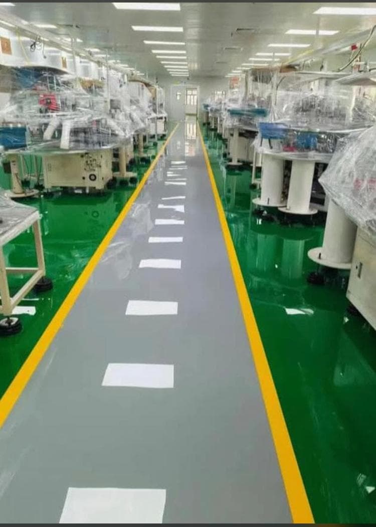Epoxy flooring in production area