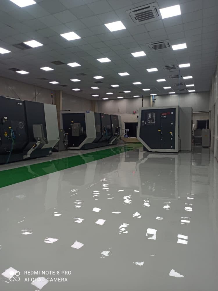 Machine shop — Heavy-duty epoxy flooring