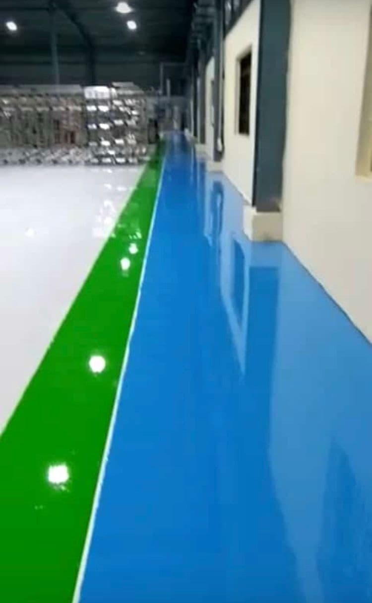 Plant floor — Colour-coded epoxy zones