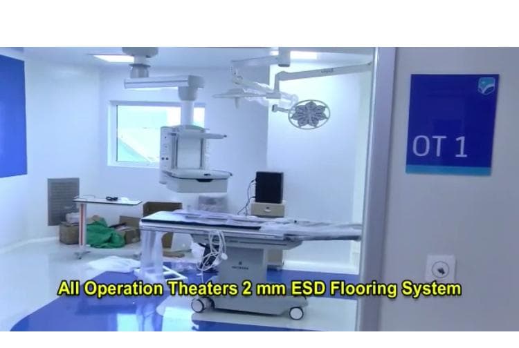 ESD flooring in an operation theatre